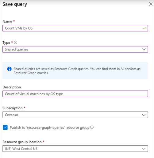 새 쿼리를 공유 쿼리로 저장