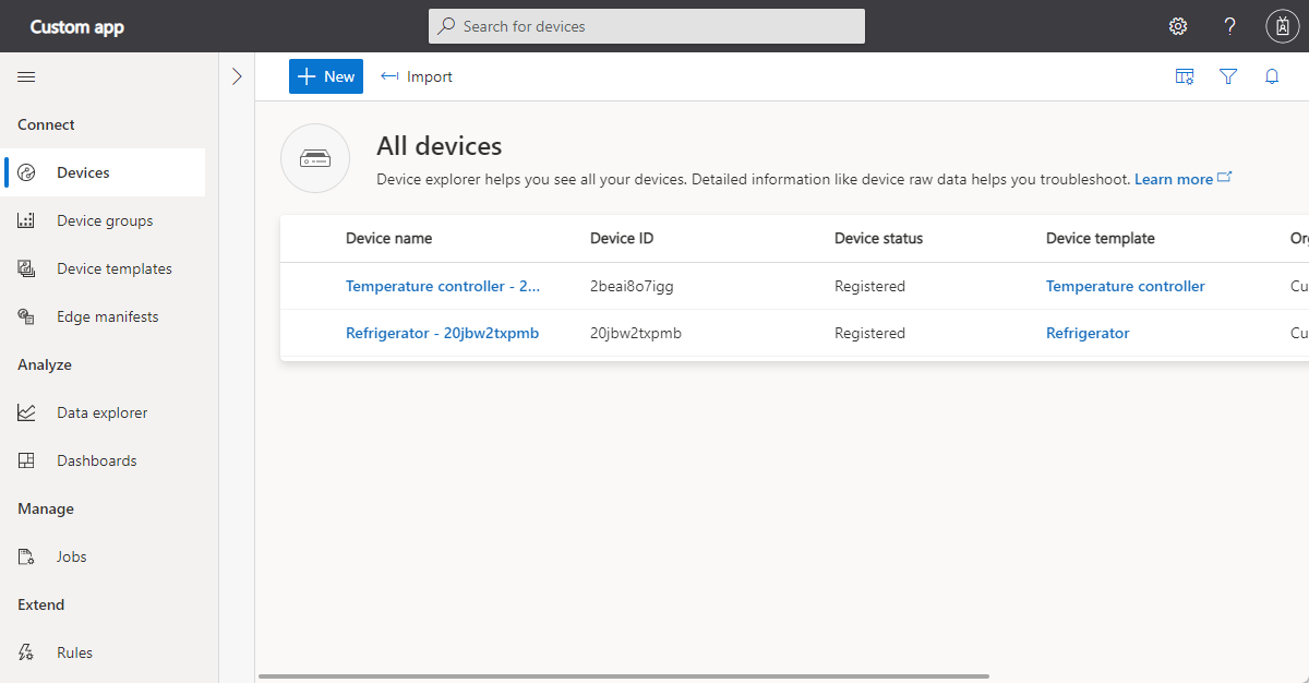기본 UI 테마를 보여 주는 스크린샷