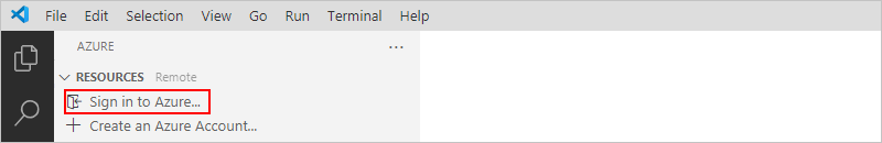 스크린샷은 Azure 로그인에 대해 선택한 링크가 있는 Azure 창을 보여줍니다.