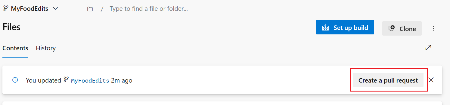 끌어오기 요청 사용자 인터페이스 만들기 스크린샷