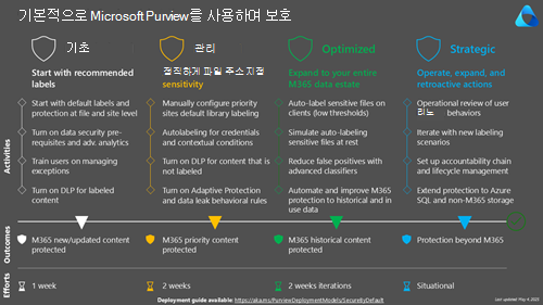 기본적으로 Microsoft Purview를 사용하여 보호