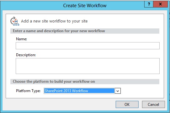 SharePoint Designer의 SharePoint 2013 워크플로 옵션을 보여주는 다이어그램
