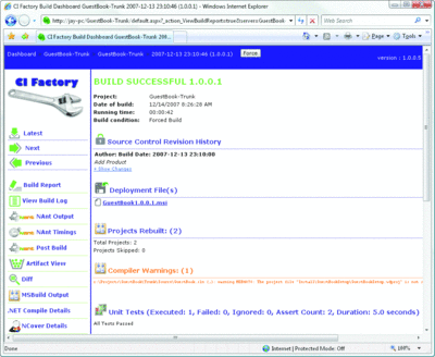 Figure 11 Build Report