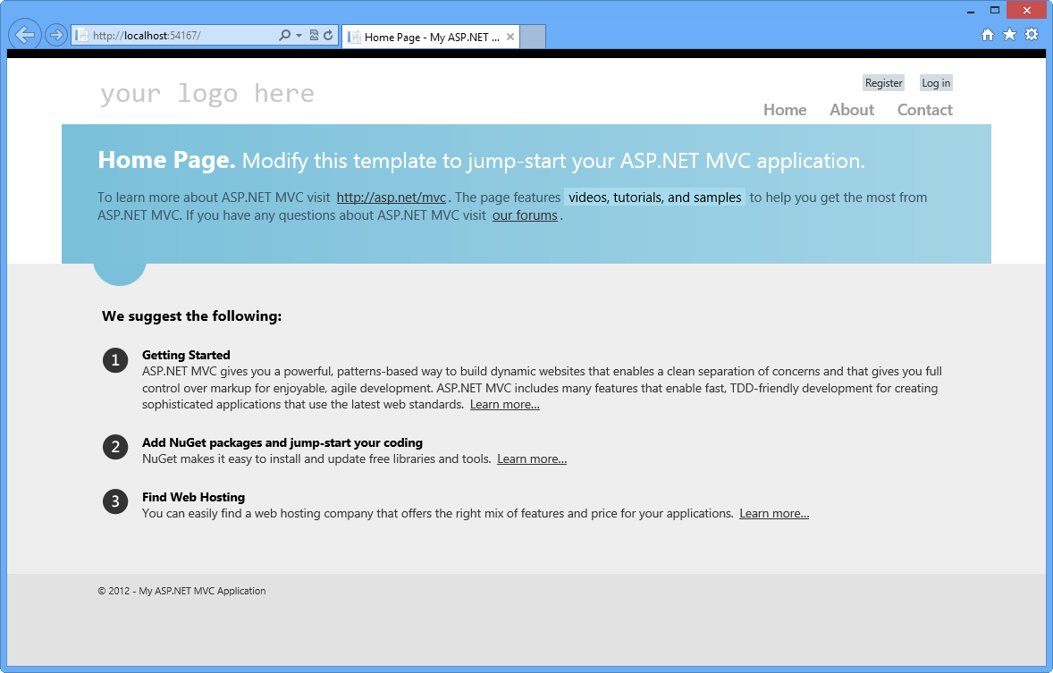 ASP.NET MVC 4 서식 파일