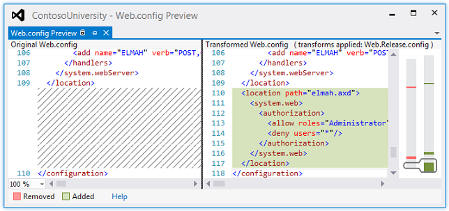 Visual Studio를 사용한 ASP.NET 웹 배포: Web.config 파일 변환 | Microsoft Learn