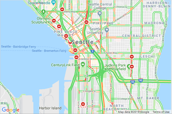 Google Maps traffic