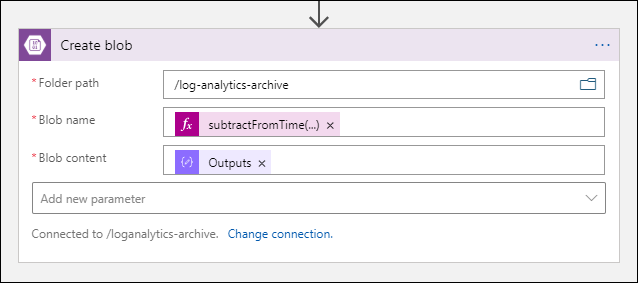 Screenshot that shows creating a blob expression.