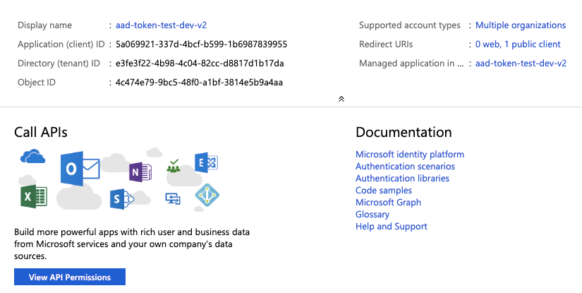 Azure 등록된 앱 설정