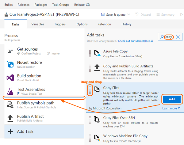 빌드 태스크 검색