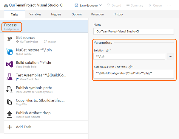 프로세스 매개 변수