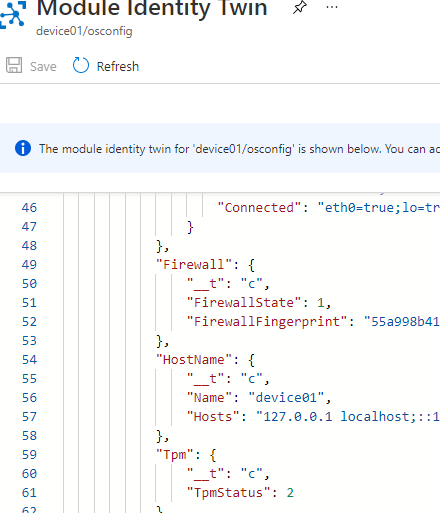 looking at device twin manually