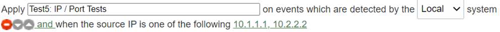 Diagram illustrating a rule that specifies a source IP address.