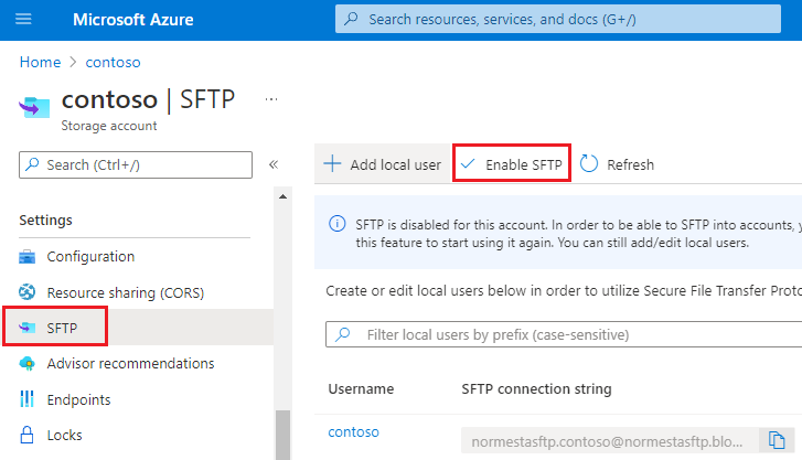 SFTP Azure Blob Storage Azure Storage Microsoft Learn