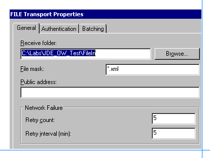 파일 전송 속성 대화 상자를 보여 주는 이미지입니다.