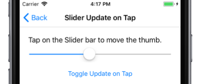 Slider Update on Tap enabled.