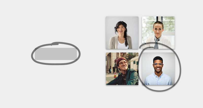 Draw a circle to select text or images