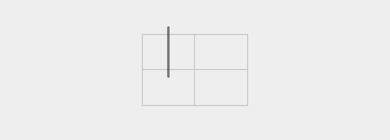 Vertical line in a cell to split into two cells