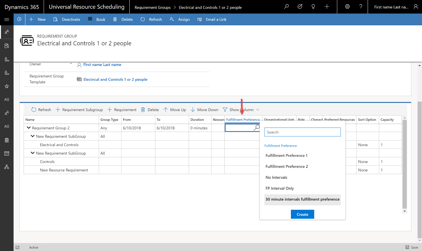 Universal Resource Scheduling에서 이행 기본 설정 지정 Microsoft Learn 0635