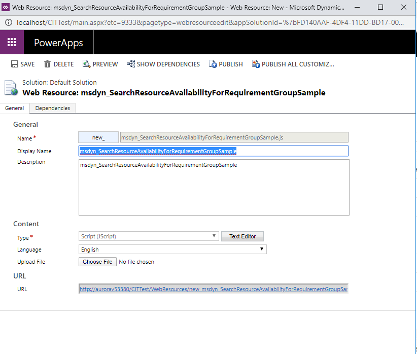 Dynamics 365 Customer Service에서 Universal Resource Scheduling의 요구 사항 그룹에 대한 리소스 가용성 검색 및 예약 만들기 3136