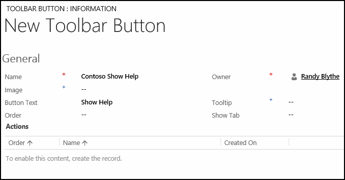 Create a new toolbar button Create a new toolbar button.