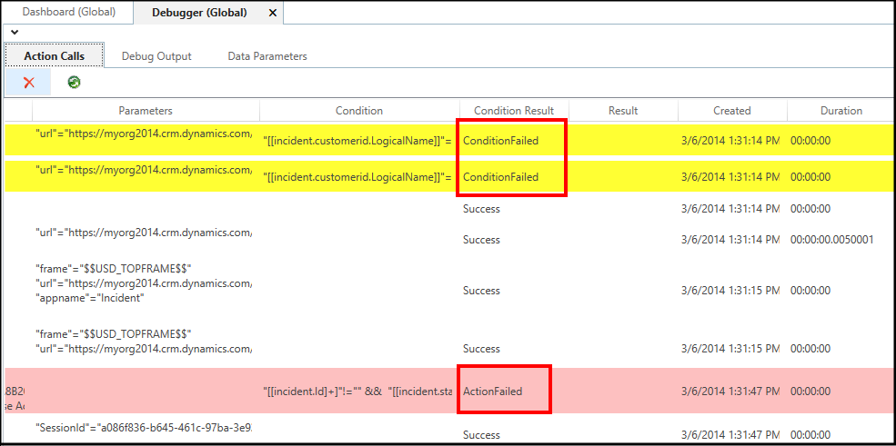 Unified Service Desk Debugger Action Call fail Unified Service Desk Debugger Action Call fail.