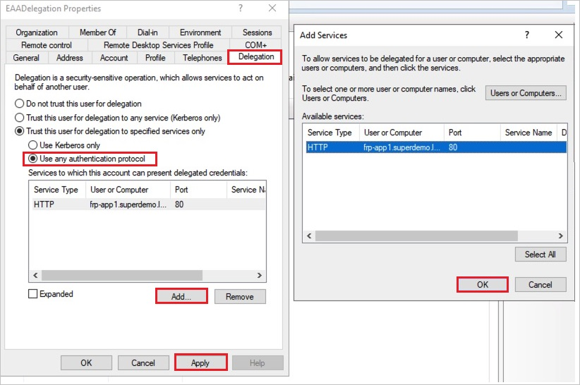 Screenshot of an Administrator Command Prompt showing the command for configuring the SPN.