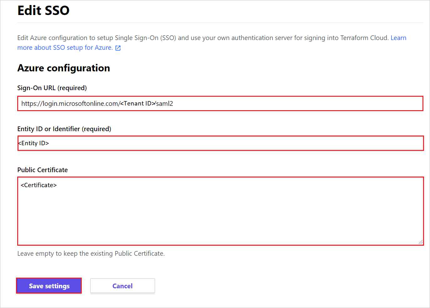 Terraform Cloud SSO 편집