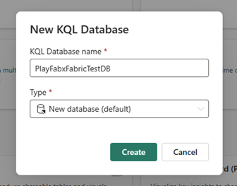 KQL 데이터베이스 만들기
