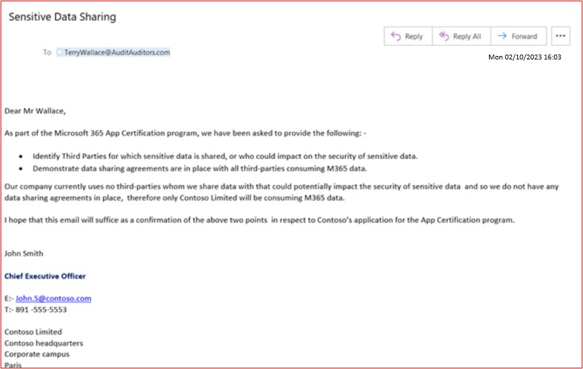 CEO의 Email: 중요한 데이터 공유.