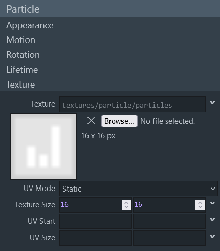 Snowstorm에서의 텍스처 선택