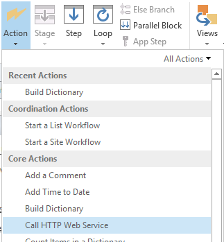 Create a Call HTTP Web Service action Create a Call HTTP Web Service action
