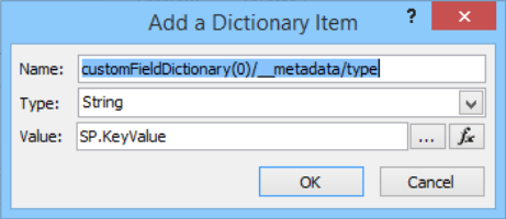 Defining a custom field update Defining a custom field update