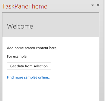 Task pane with Office Dark Gray theme.