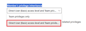 직접 사용자 옵션을 보여 주는 스크린샷.