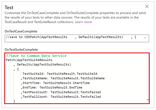 OnTestSuiteComplete 예 OnTestSuiteComplete 예