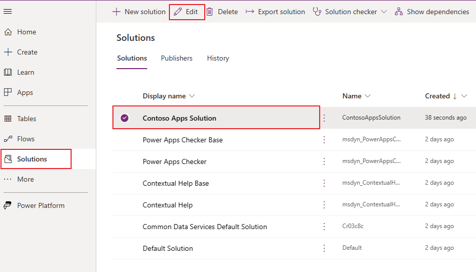 솔루션이 선택된 솔루션 페이지의 스크린샷.