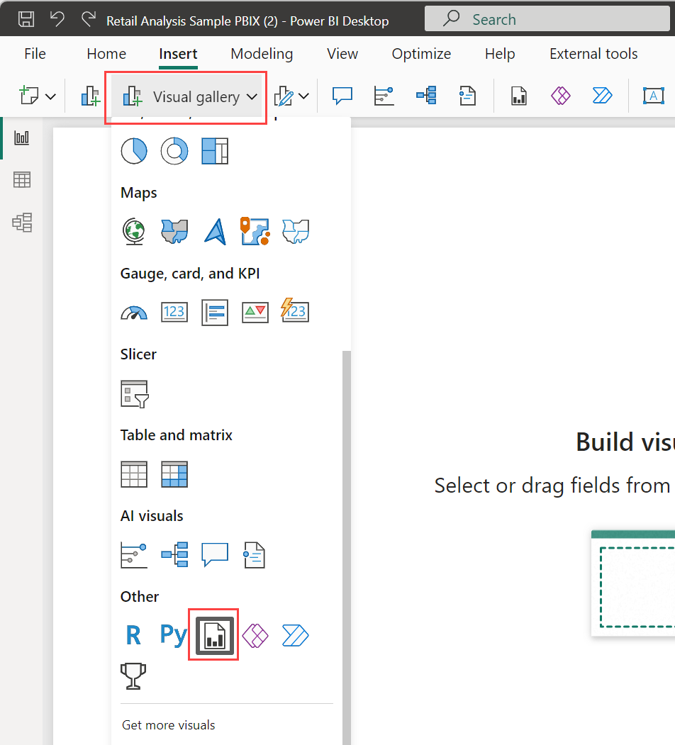 Power BI Desktop에서 페이지를 매긴 보고서 만들기