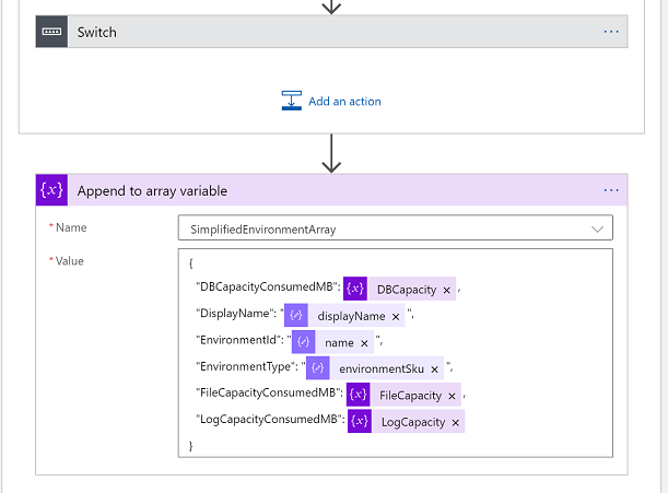 환경 세부 정보 캡처.
