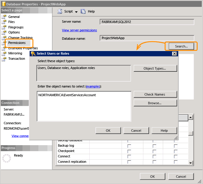 Add user (SQL Server 2012)