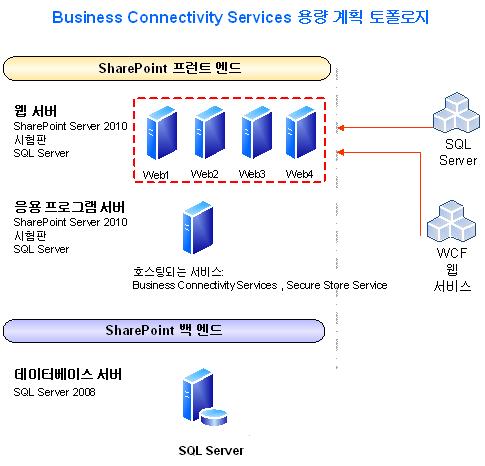 BCS의 용량 계획 토폴로지