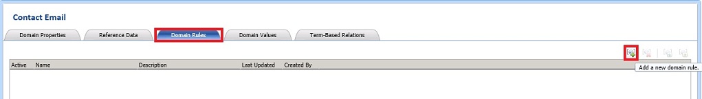 새 도메인 규칙 도구 모음 추가 단추