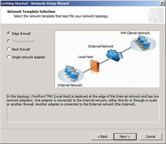 Figure 4 Select the Edge Firewall option