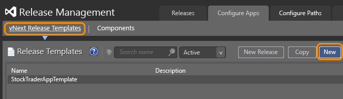 Create a vNext release template