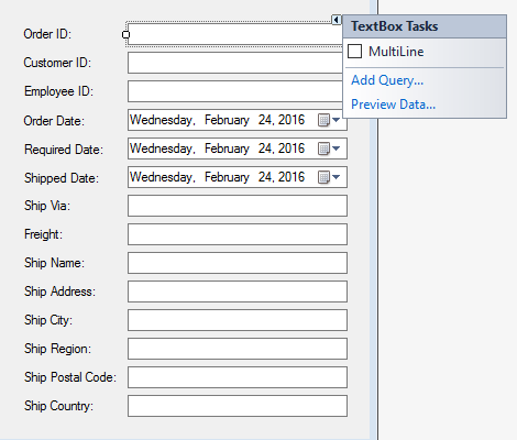 raddata Orders table bound to details Orders table bound to details