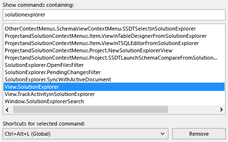 ViewShortcut View a shortcut for a specified command