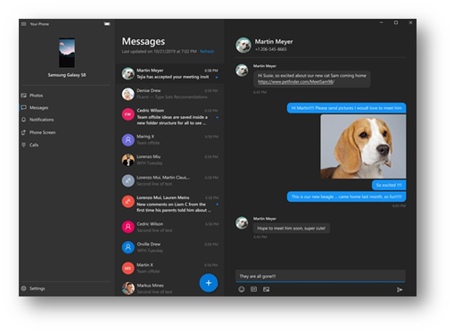 Screen highlighting Compose new message rounded icon at the bottom. 