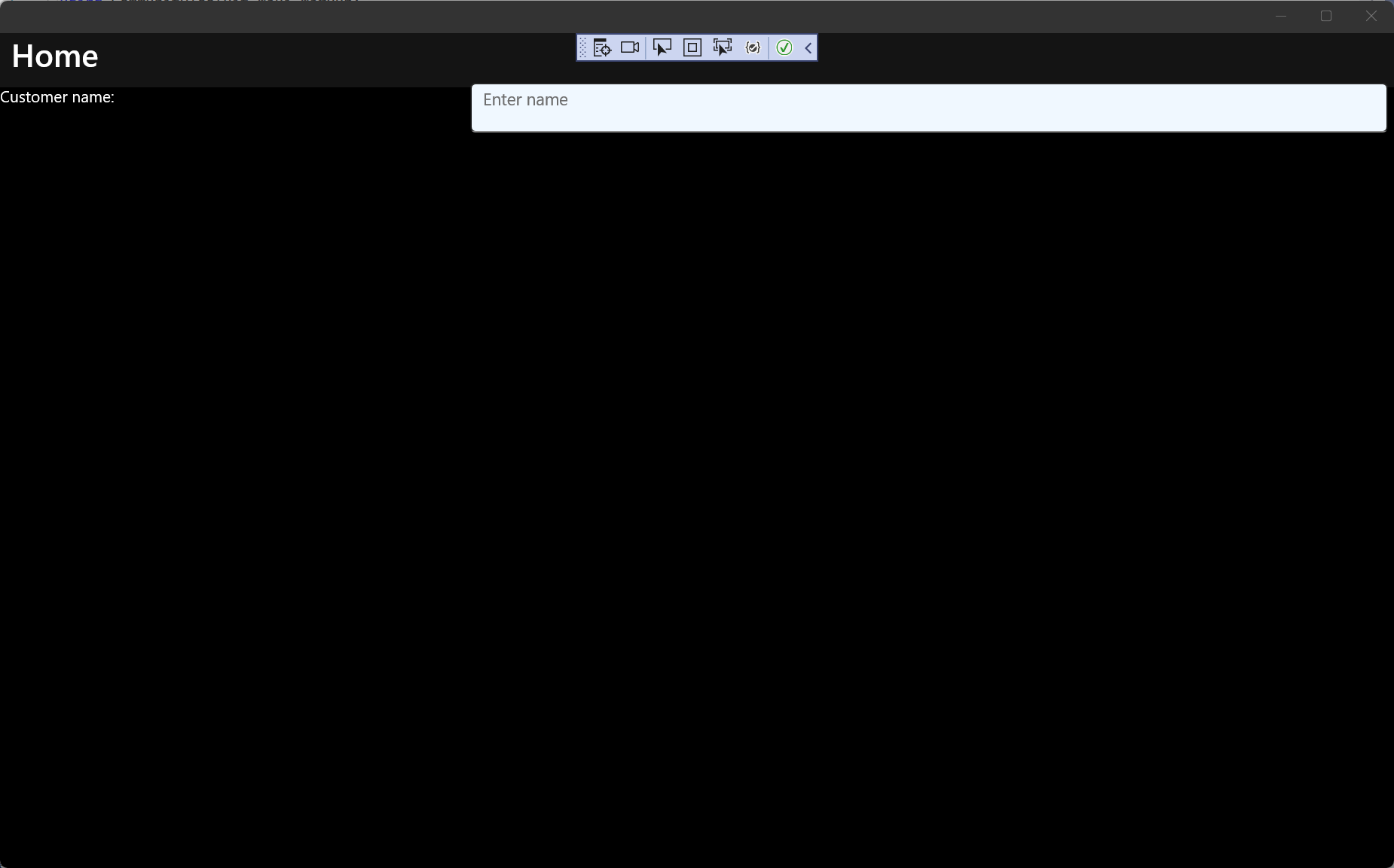 A screenshot of the completed .NET MAUI C# Markup app running on Windows