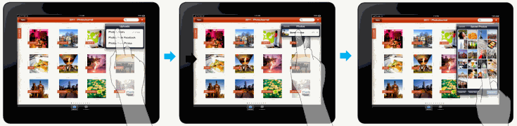 iPad 앱에서 파일 시스템 및 소셜 미디어 사이트의 사진 액세스