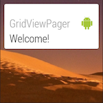 사각형 디스플레이에 있는 GridViewPager의 예제 스크린샷