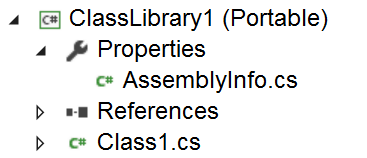 PCL 프로필에 의해 정의된 NET Framework